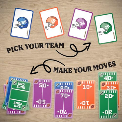 TOUCHDOWN The Card Game - Fast-Paced, Football Themed Card Game that Anyone Can Play, 2-4 Players, Fun Card Games for Adults, Kids, Families and Game Nights, Stocking Stuffers, Football Gifts