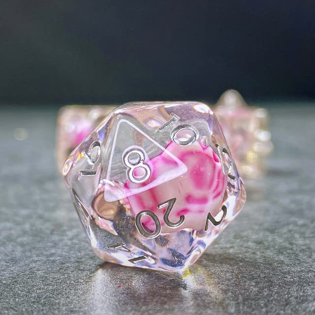 Sage's Portal Familiars and Reagents Resin DND Dice Set Polyhedral Dice Set for Dungeons and Dragons RPG Tabletop TTRPG (Kitty Treats) - color: Kitty Treats