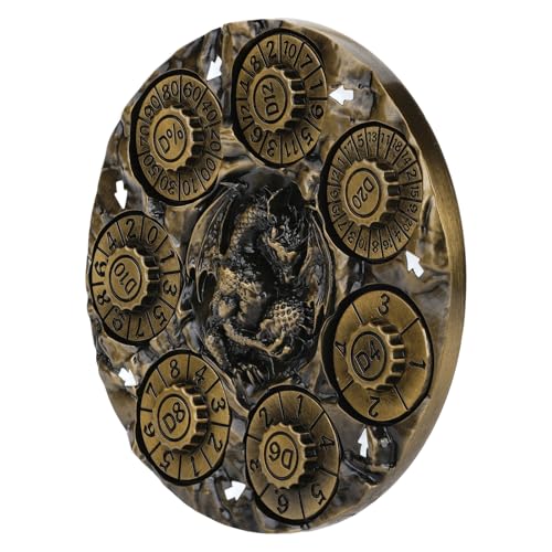 Spinner DND Dice,Metal D&D Dice Set with Gift Box for Role Playing Games | Ideal Present For Gamers DM,Solid Metal Material, Heavy Hand Feel, Wear-Resistant And Long Service Life,Ancient Gold - color: Ancient Gold