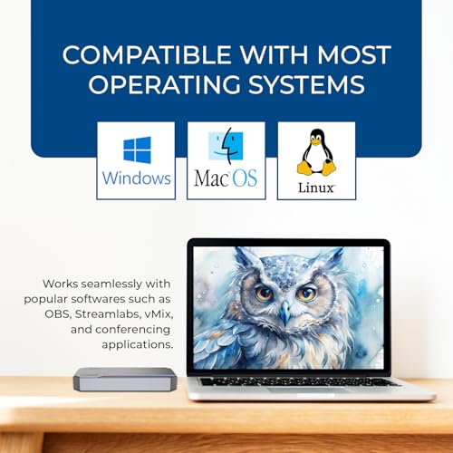 OREI 4K Capture Card for Streaming USB 3.0 Loop-Out Audio Mixing UVC/UAC HDR