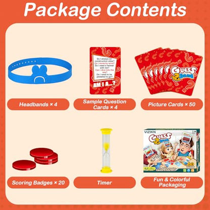 Headbands Game for Kids – Guessing Board Game to Boost Vocabulary, Critical Thinking, and Social Skills – Quick Question Family Game Night for 2–4 Players – Travel-Friendly Fun (Vehicle Theme) - style: Vehicle