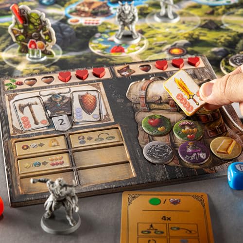 Lord of Loot Deluxe Cooperative Fantasy Board Game | Includes 5 hand-painted miniatures, dice tower, 2 extra bosses and frosted dice; 60-90 minute play, ages 14+.