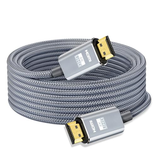 LEADSTAR HDMI Cable 4K 40 ft / 12m, High Speed HDMI 2.0 Cord Braided | 4K@30Hz, Ultra HD, 1080p, ARC, HDR, 3D, HDCP 2.2 | for Xbox, PS5, TV, Laptop, Monitor - size: 40 ft