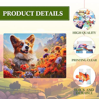 Syhood 10 Pack 16 Large Piece Puzzles for Seniors with Dementia, Alzheimer's Memory Cognitive Games for Elderly, Easy Jigsaw Puzzles Gift for Dementia Patients Elderly Adults in Nursing Home(Warm)