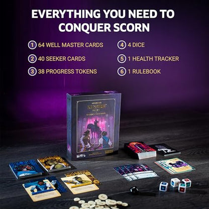 Kinfire Delve: Scorn’s Stockade – Solo or 2-Player Tactical Card and Dice Game, Battle Illusions, 60+ Min Gameplay – Replayable Adventure – Ages 14+ (Part of the Kinfire Universe: 5 Standalone Games)