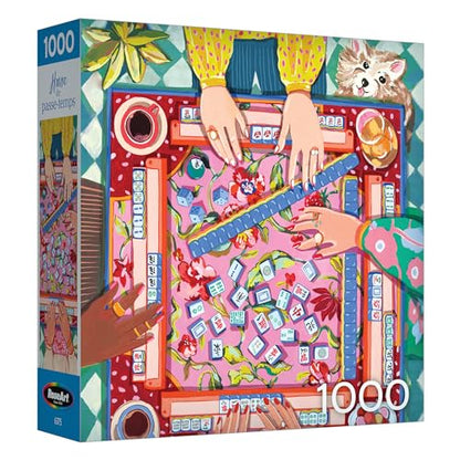 RoseArt Hobby Haven Modern Mahjong 1000 Piece Jigsaw Puzzle | 19.25" x 26.625" Finished Size, Fully Interlocking Pieces, Bonus Poster Included, Made in USA - style: Modern Mahjong