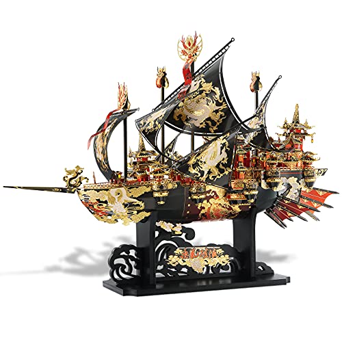 Piececool 3D Metal Puzzles Ship Models Kits to Build for Adults, The Wind Breaker Ship Model Building Kit, Brain Teaser DIY Craft Gifts for Teens Man Woman Family- 709 Pcs - color: Wind Breaker Ship