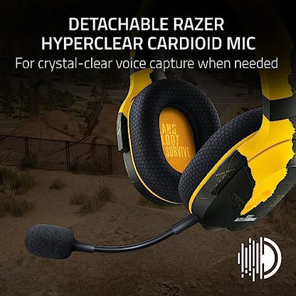 Razer Barracuda X Wireless Gaming & Mobile Headset (PC, PlayStation, Switch, Android, iOS): 2.4GHz Wireless + Bluetooth - Lightweight - 40mm Drivers - Detachable Mic - 50 Hr Battery - PUBG Edition - color: PUBG Edition, size: Standard, style: Barracuda X