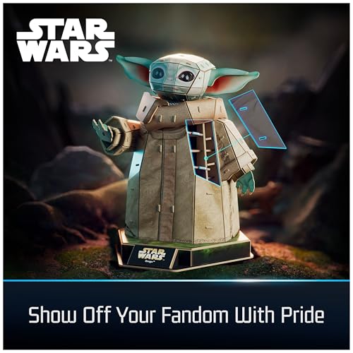 4D Build, Star Wars Grogu 3D Model Kit, Star Wars Collectibles & Desk Decor, Adult Puzzle, Building Toys, 103 Pieces, 3D Puzzles, Gift Ideas for Ages 12 & Up - style: Grogu 103 pcs