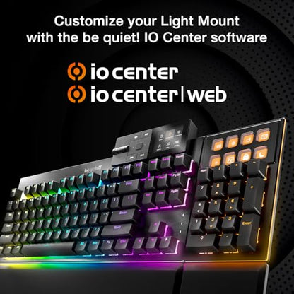 be quiet! Light Mount Linear, Gaming Keyboard, Mechanical Silent Switches | Hot-Swappable Silent Switches, Triple-layered dampening, 3D Media Wheel, PBT Double-Shot Keycaps, ARGB, Programmable Keys - style: Light Mount Linear