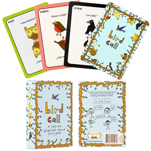 A Lively and Delightfully Absurd 5-Minute Party Game | Birding & Bird Gifts | Bird Call High Energy Card Game | Bird Watching Gifts | Gifts For Bird Lovers | Birding Gifts | 3-8 Players, Ages 7+ - color: Bird Call
