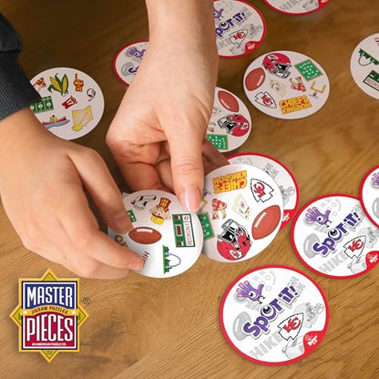 MasterPieces Game Day - NFL Kansas City Chiefs Spot It Game for Kids, Adults, and Family - style: Kansas City Chiefs