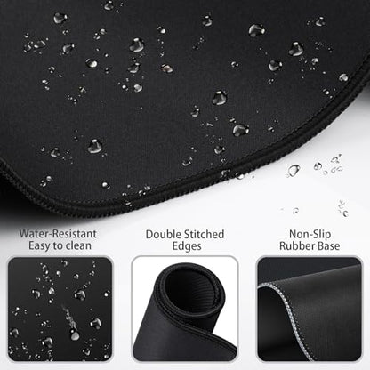 Mouse Pad Black, Mouse Pad with Wrist Rest, 4-in-1 Large Mousepad+Keyboard Wrist Rest+Mouse Pad Wrist Support+Cup Pad Set,Ergonomic Anti-Slip,Memory Foam Desk Mat for Home Office Gaming(35.4×15.7in) - color: Black