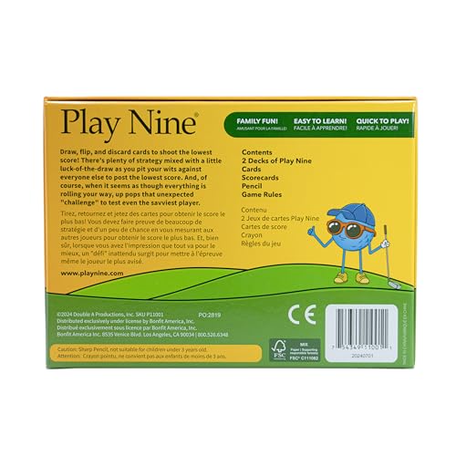 Play Nine The Card Game of Golf, Ages 8 and Up, Couples Date Night Gift, Game Night Favorite, 15 Min Gameplay, Family Friendly Card Game for Kids, Teens & Adults, Great Golf Gift
