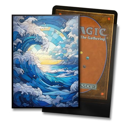 MTG Card Sleeves - Island - Ultra Clear Front & Matte Finish Back, 100 Count Standard Size Matte Art Sleeve for Magic The Gathering - color: Island