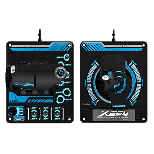 Saitek Pro X-56 Rhino H.O.T.A.S. Video Game Flight Controller for PC (SCB432210002/01/1)