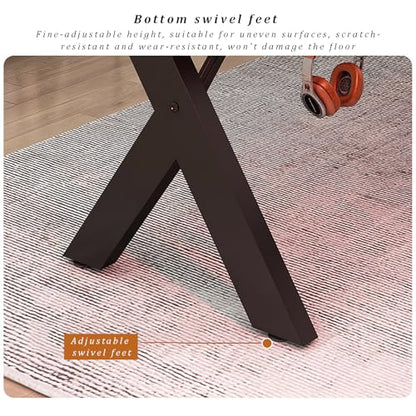 Tempered Glass Computer Desk, Modern Home Office Desk Personal Workstation with X-Shaped Metal Frame, Student Writing Desk Gaming Desk with Cable Management(80cm/31, Black E) - color: Black E, size: 80cm/31"