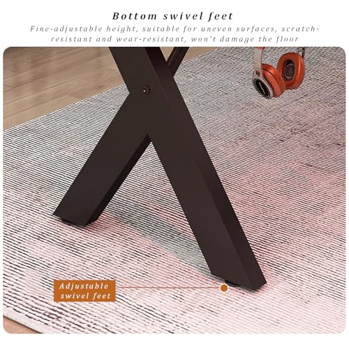Tempered Glass Computer Desk, Modern Home Office Desk Personal Workstation with X-Shaped Metal Frame, Student Writing Desk Gaming Desk with Cable Management(100cm/39, Black E) - color: Black E, size: 100cm/39"
