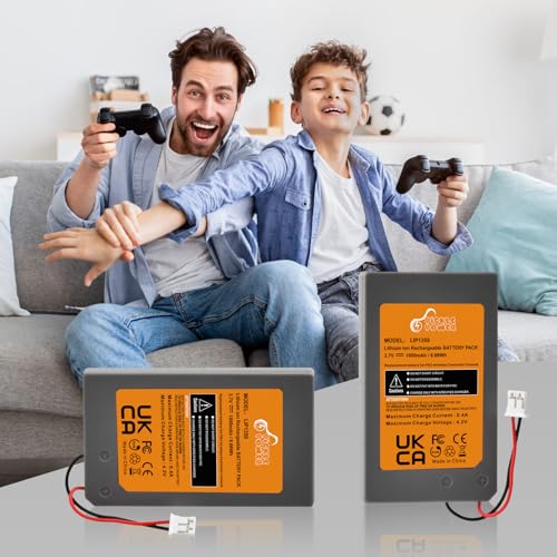 Pickle Power PS3 Controller Battery, 2 Pack LIP1359 Battery for Sony PlayStation 3 Dualshock 3 CECHZC2E CECHZC2U Controller,with USB Cable and Tools
