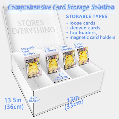 YYDS 4 Pack Trading Card Storage Box,4400 Count Card Storage Box,Baseball Card Storage with dividers & labels for Magnetic Card Hold/Top Loader/Loose Card