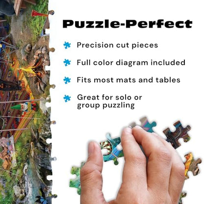 Buffalo Games Jeff Haynie - Mountain Retreat - 1000 Piece Jigsaw Puzzle - Large, Multicolor, Rectangular - Precision-Cut Pieces - Full-Color Poster - Adult Puzzles