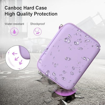 Canboc Carrying Case for G350/ RG40XXV/ RG406V/ RG405V Retro Handheld Game Console, RG40XXV Video Gaming Console Storage Box, Mesh Pocket fits Cable, SD Card, Purple (Case Only) - color: Purple