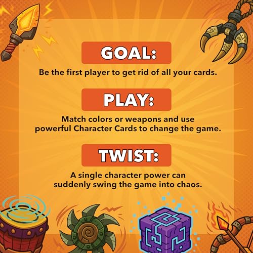 SMACKarang Card Game – Fast-Paced Family & Party Game for Kids 8+, Teens & Adults – 3–6 Players – Color-Matching Action with Unique Character Powers – 15+ Minute Rounds