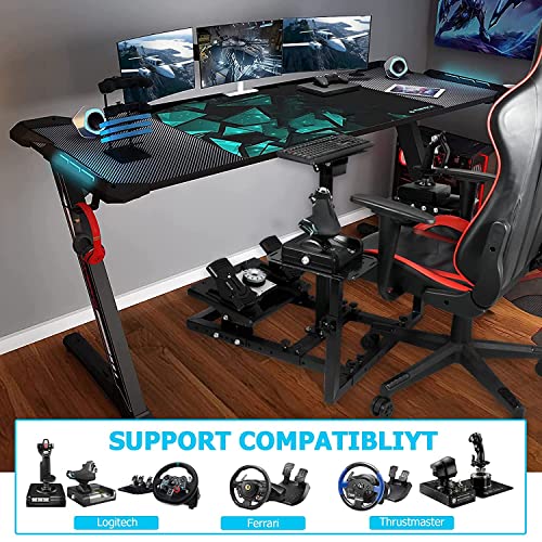 Anman Flight Racing simulator cockpit Wheel Stand Dual-Purpose Fit for Logitech Shifter Joystick Pedals,Thrustmaster/Hotas Warthog, Only Include Flight Joystick Mount Three Sizes Shift Lever Panels