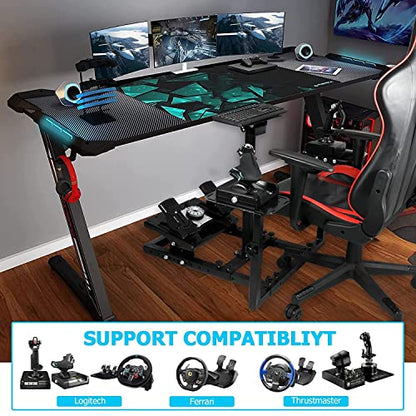 Anman Flight Racing simulator cockpit Wheel Stand Dual-Purpose Fit for Logitech Shifter Joystick Pedals,Thrustmaster/Hotas Warthog, Only Include Flight Joystick Mount Three Sizes Shift Lever Panels