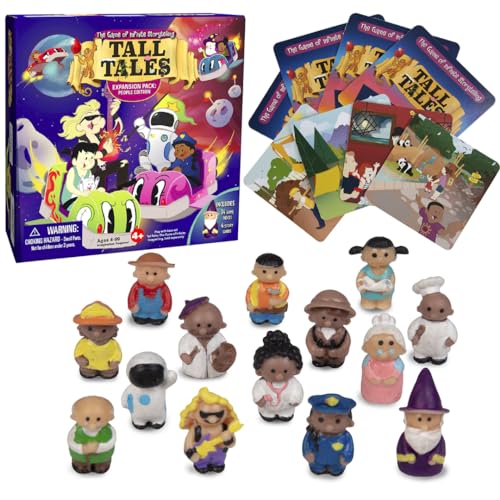 SCS Direct, Tall Tales Story Telling Board Game Expansion Pack: People Edition - 14 New Educational Game Pieces & 4 Story Cards - Promotes Creativity & Language Skills, School Activities - Game Night - color: People Expansion Pack