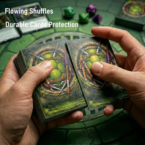 MTG Sleeves, TMNT Card Sleeves MTG&TCG, Compatible with Magic the Gathering | (66mm x 92mm)103ct Standard Size Sleeve with Matte Art for Trading Card Deck Protection, Art magic card sleeves no slip grip. - color: Ninja Turtles 1