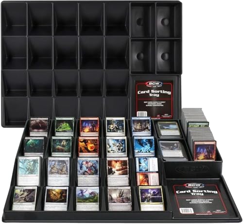 BCW Card Sorting Tray - 2 ct | 24-Cell Trading Card Organizer for TCG & Sports Cards | Compatible with Popular Games Like Pokémon, Baseball, and Magic Cards | Lightweight Card Sorter Tray - style: 2 Pack