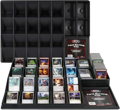 BCW Card Sorting Tray - 2 ct | 24-Cell Trading Card Organizer for TCG & Sports Cards | Compatible with Popular Games Like Pokémon, Baseball, and Magic Cards | Lightweight Card Sorter Tray - style: 2 Pack