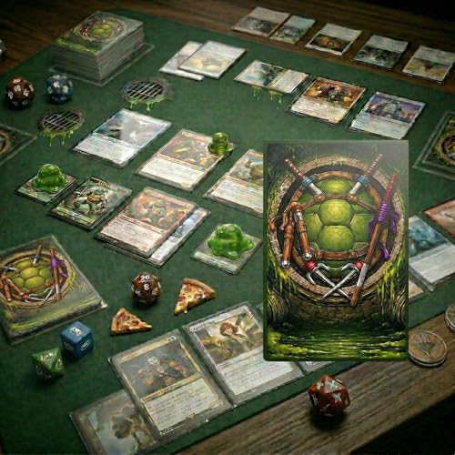 MTG Sleeves, TMNT Card Sleeves MTG&TCG, Compatible with Magic the Gathering | (66mm x 92mm)103ct Standard Size Sleeve with Matte Art for Trading Card Deck Protection, Art magic card sleeves no slip grip. - color: Ninja Turtles 1
