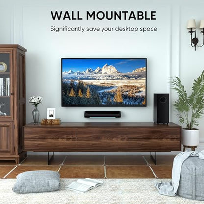 Saiyin Sound Bar with Subwoofer, Home Theater Surround System for TV PC | 5" Subwoofer, Dual Bass Reflex Ports, Support Optical/AUX/Bluetooth 5.3 Input, Adjustable Bass, With Volume Indicator