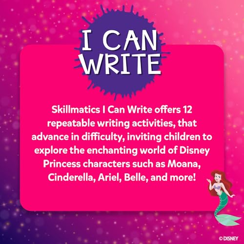 Skillmatics I Can Write Disney Princess - Reusable Preschool Learning Activities, Educational Toys & Games, Handwriting Aid, Back to School, Screen-Free Fun, Gift for Students, Kids, Toddlers Ages 3-6 - style: 2. I Can Write Disney Princess