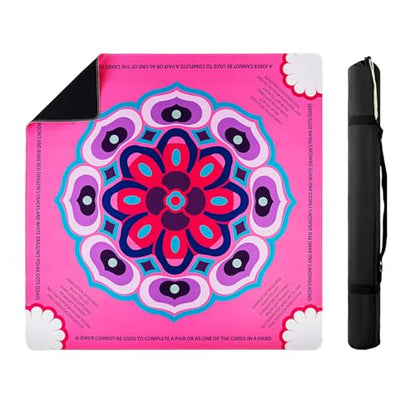 Mahjong Mat, 32" x 32" Anti-Slip Noise Reduction Mahjong Mat for Table, Table Cover for Mahjong, Poker, Board Games, Card Games, Tile Games, Dominoes