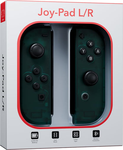 Tideal Set of Replacement Controller for Nintendo Switch - Compatible with Nintendo Switch (1) / OLED/Lite - Dual Vibration/Motion Control / 6-Axis Gyro (Transparent Dark Green) - color: Transparent Dark Green