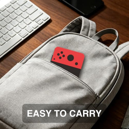 HEIYING Game Card Case Compatible with NINTENDO SWITCH 2 / Micro SD Cards | Portable Game Card Holder, Hard ABS Shell with Soft Silicone Lining, Dedicated Card Slots,Magnetic Closure for Easy Access - color: Classic Buttons Black