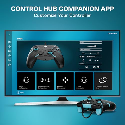 Turtle Beach Rematch Advanced Wired Gaming Controller for Xbox & PC | Xbox Series X|S, Xbox One, PC, 2 Remappable Buttons, Hall-Effect Triggers, Audio Controls, Glows-in-the-Dark, Titan Steel - color: Titan Steel