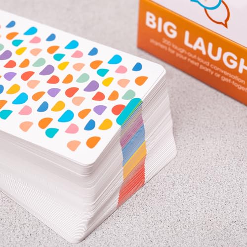 200 Funny Conversation Cards for Adults, Teens & Kids - Family Card Game | All-ages game to laugh and connect; get-to-know-you questions for family & friend game night; hilarious conversation starters