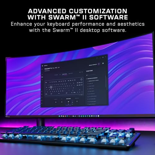 Turtle Beach Vulcan II TKL Pro Hall-Effect Mechanical RGB Gaming Keyboard | Magnetic Switches, Adjustable Actuation, Customizable RGB Keys, Rapid Trigger, Swappable Keycaps, Tenkeyless, White - color: Black