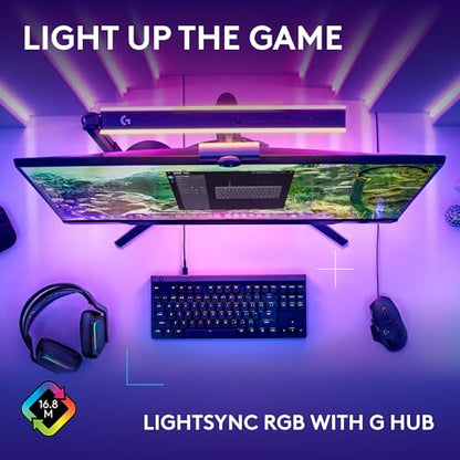 Logitech G515 TKL Gaming Keyboard (Tactile) - Black | Fully customizable, double-shot PBT keycaps, brown switches - color: Black, style: Wired
