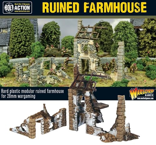 Ruined Farmhouse 1/56 Tabletop Model Scenery for Bolt Action by Warlord Games