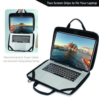 Laptop Case Hard Shell Bag,13-14 Inch, Laptop Sleeve Compatible with MacBook Air/Pro 13/Pro 14,HP Dell Acer, Laptop Travel Case,Computer Bag Carrier Protective with Shoulder Strap & Webcam Cover - size: 13-14 inch