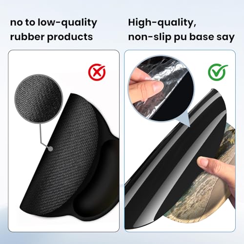 Mouse pad with Wrist Rest,Relieving Pain Memory Foam Computer pad, Ergonomic Desktop Mouse, Silicone Material Mouse pad, with Non-Slip PU Base (The sea) - color: The sea