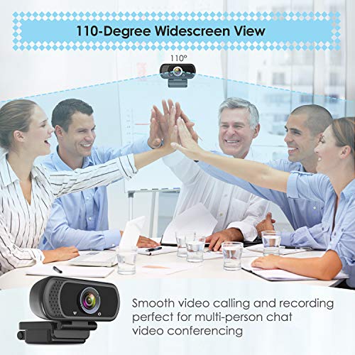 ToLuLu 1080P Webcam with Microphone, HD Webcam Web Camera with Tripod Stand | Widescreen USB Computer Camera, Streaming Mic Web cam for Online Calling/Conferencing,Facetime/YouTube Desktop Laptop PC - style: 1080P Webcam with Cover & Tripod