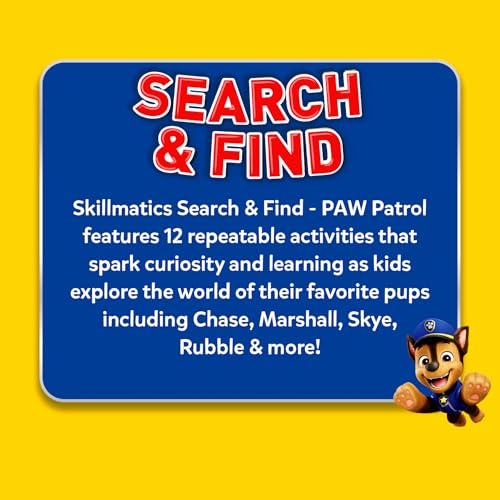 Skillmatics Search and Find PAW Patrol Educational Game - Reusable Preschool Learning Activities, Perfect for Toddlers & Kids Who Love Toys, Art & Crafts, Gifts for Boys & Girls Ages 3, 4, 5, 6 - style: 3. Search & Find PAW Patrol