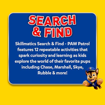 Skillmatics Search and Find PAW Patrol Educational Game - Reusable Preschool Learning Activities, Perfect for Toddlers & Kids Who Love Toys, Art & Crafts, Gifts for Boys & Girls Ages 3, 4, 5, 6 - style: 3. Search & Find PAW Patrol