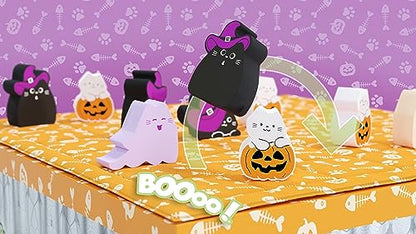 BOOoop by Smirk & Dagger: Adorable 2 Player Strategy Board Game, with 34 Cat and Kitten Pieces, Halloween Edition with NEW Ghost Cats, A Great Gift for Couples, Family, Adults and Kids Ages 10 and Up - style: BOOOOP